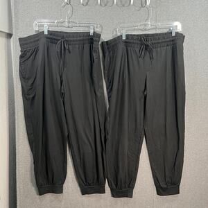 Anybody Petite Lush Jersey Set of Two Joggers Black, Petite Extra Large